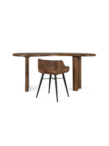 Giner y Colomer Stuhl aus Teakholz und Eisenbeinen in Brown