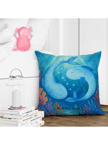 Mr. & Mrs. Panda Kissen 40 x 40 Sternzeichen Fische Design ohne ... in Weiß