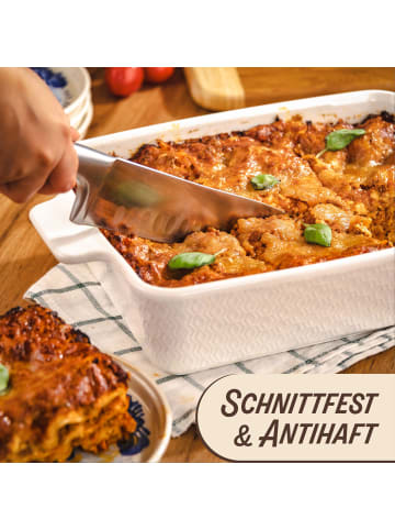 Praknu Auflaufform Groß aus Keramik - Für Lasagne, Tiramisu & Auflauf -