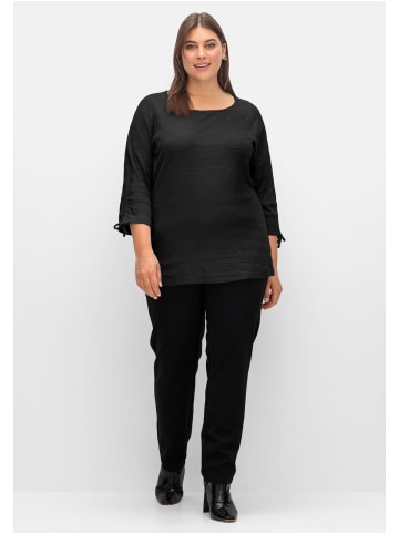 sheego Shirt in schwarz