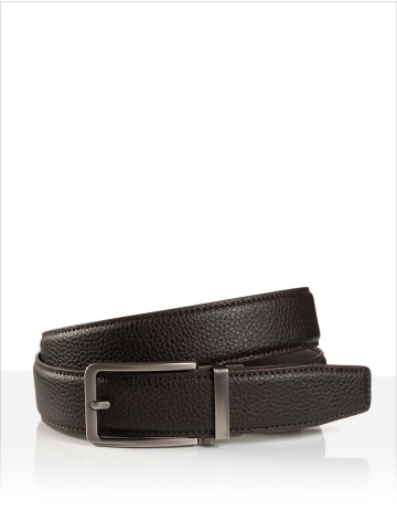 Monti Ledergürtel YALE 3,5cm breit, Automatikschließe Stufenlos in brown uni