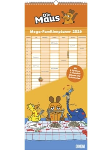 DuMont Kalenderverlag Kalender - DUMONT - Die Maus Megaplaner 2026 - XXL Mega-Familienplaner 30 x 70