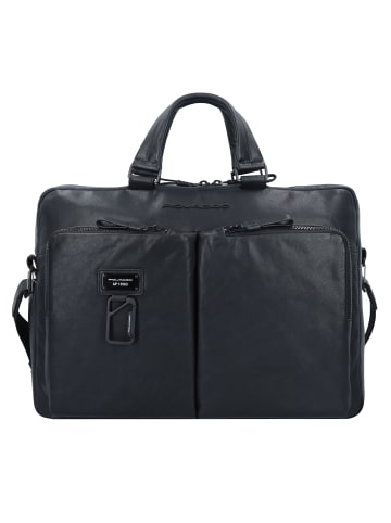 Piquadro Harper Aktentasche Leder 40 cm Laptopfach in black