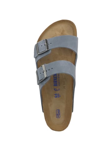Birkenstock Sandale Arizona SFB Nubukleder geölt Weichbettung normal in blau