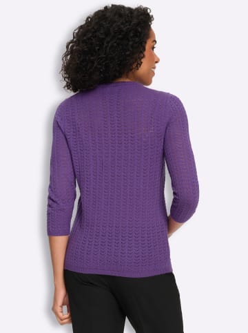 Sieh an! 3/4-Arm-Pullover in lila