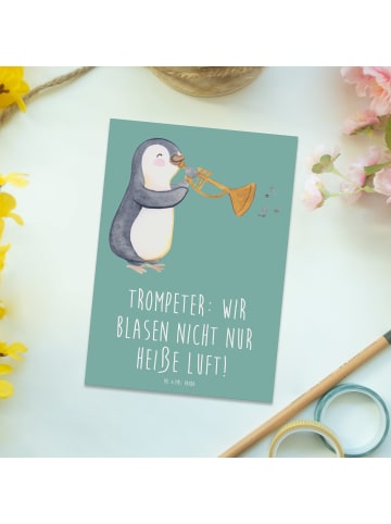Mr. & Mrs. Panda Wanddeko Trompete Kunst mit Spruch in Meeresbrise