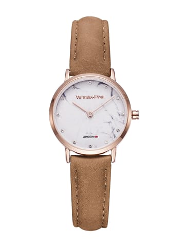 Victoria Hyde London Uhr Marble Dia Ultra Thin Minimalist in Braun - (D)26mm