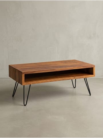 KADIMA DESIGN Couchtisch | Sheesham/Metall, XL, Industrial, Premium