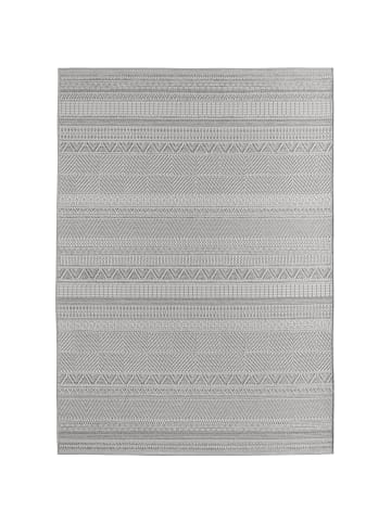 KADIMA DESIGN Teppich Outdoor Waschbar Ethno VENTOUX Strapazierfähig OEKO-TEX Balkon in Grau