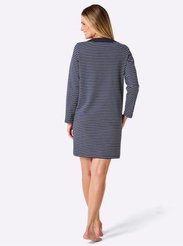 WITT WEIDEN Longjacke in marine-weiß-geringelt