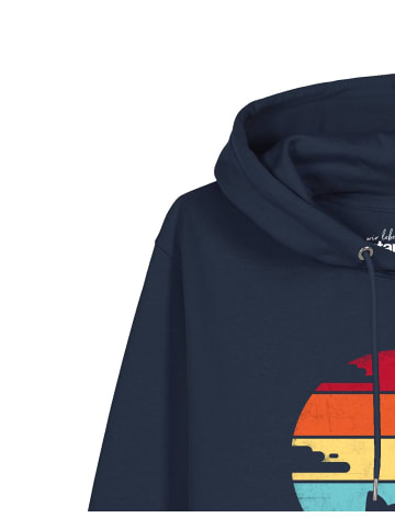 wat? Apparel Sweatshirt Retro Sunset Cat in Dunkelblau
