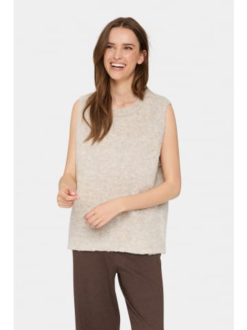 SAINT TROPEZ Strickweste GelaSZ Lockere Passform in Gray Morn