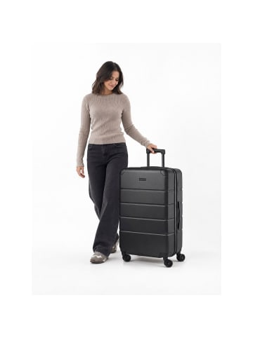 Police Dublin 4 Rollen Trolley L 75 cm mit Dehnfalte black