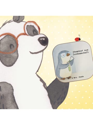 Mr. & Mrs. Panda Bierdeckel Chemiker Leidenschaft Design mit Spruch in Weiß