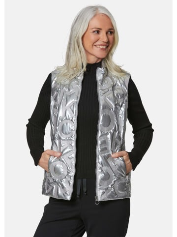 GOLDNER Weste mit leichtem Fantasiestepp in silber