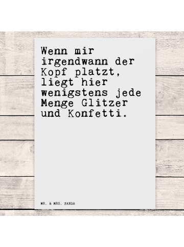 Mr. & Mrs. Panda Grußkarte Wenn mir irgendwann der... mit Spruch in Weiß