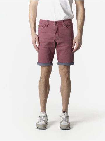 KOROSHI Beschichtete baumwolle kurze herrenjeans in rot