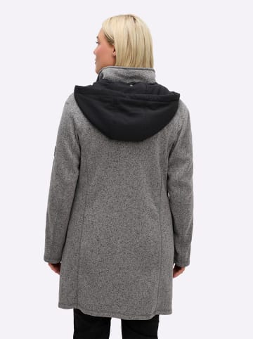 sheego Strickfleecejacke in anthrazit-meliert