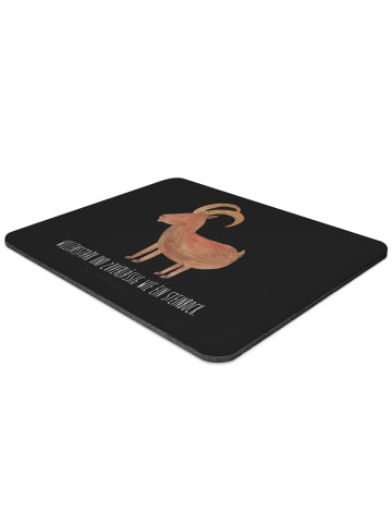 Mr. & Mrs. Panda Mouse Pad Sternzeichen Steinbock mit Spruch in Schwarz