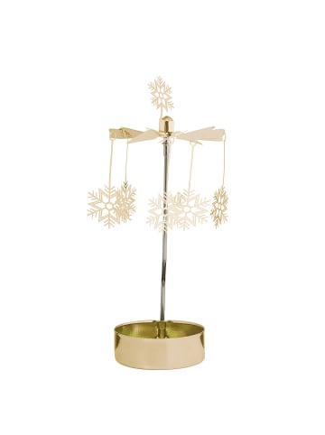 Butlers Teelichtkarussell Schnee  MERRY-GO-ROUND in Gold