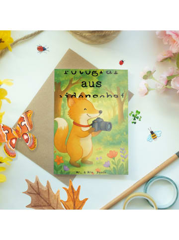 Mr. & Mrs. Panda Klappkarte Fotograf Leidenschaft Design mit Spruch in Weiß