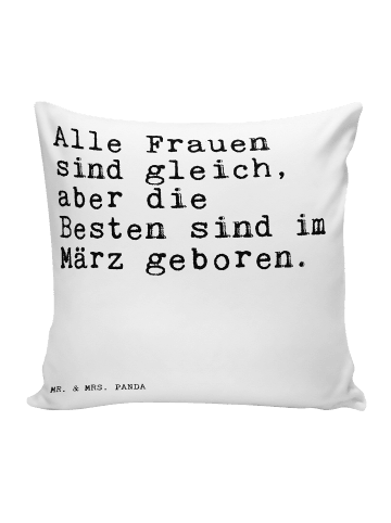 Mr. & Mrs. Panda Kissen Alle Frauen sind gleich,... mit Spruch in Weiß