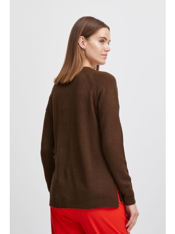 b.young Strickpullover BYMALEA SLIT JUMPER 3 - 20811905 in braun