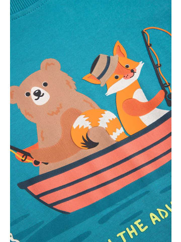 Coccodrillo Langarmshirt aus Baumwolle in türkis