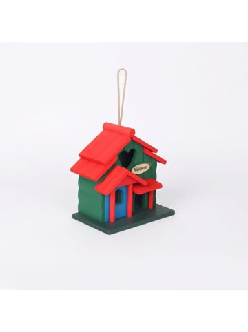 relaxdays Deko Vogelhaus in Bunt – (B)20 x (H)21 x (T)13,5 cm