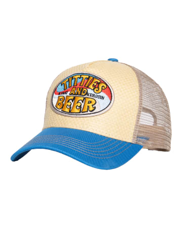 King Kerosin King Kerosin Trucker Cap Titties & Beer in beige