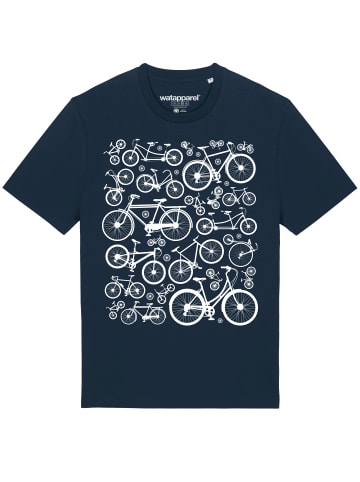wat? Apparel T-Shirt Fahrräder in Dunkelblau