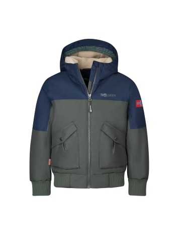 Trollkids Winterjacke "Grimstad" in Marine/Efeugrün/Wüstensand