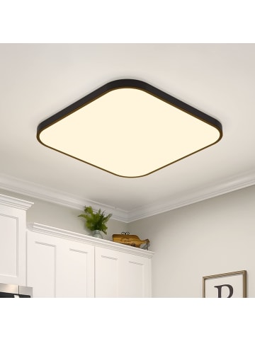 ZMH Deckenleuchte in Schwarz ecikg warmweiß Ø27cm