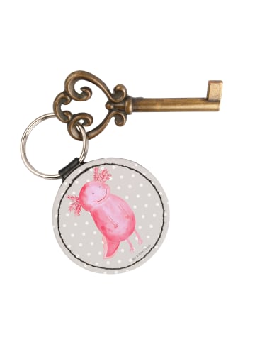 Mr. & Mrs. Panda Anhänger Axolotl Glücklich ohne Spruch in Grau Pastell