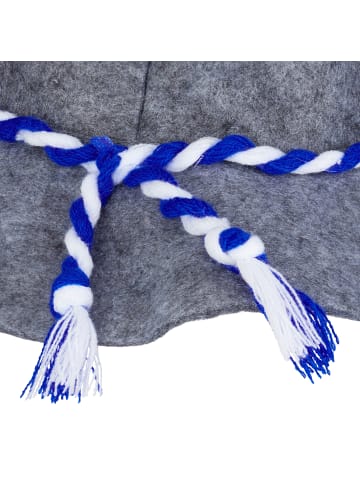 relaxdays 5 x Seppelhut in Grau / Blau