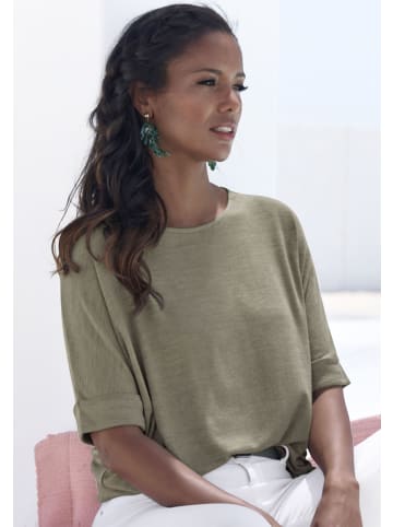 LASCANA Rundhalsshirt in khaki
