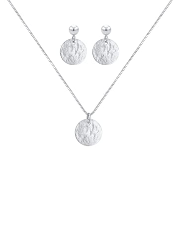 Elli Schmuckset 925 Sterling Silber Plättchen, Schmuckset in Silber