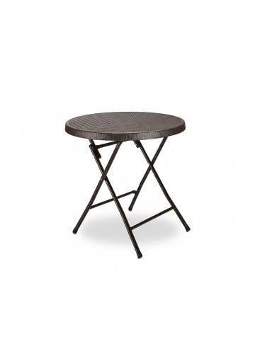relaxdays Gartentisch Bastian in Braun - (H)74 x ø80 cm