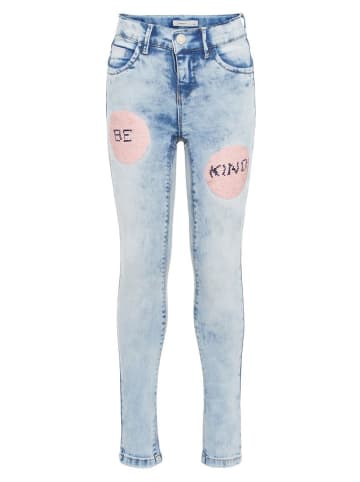 name it Mädchen Jeanshose Pailletten in Blau