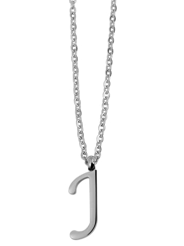 Adeliás Unisex Halskette mit Anhänger – Buchstabe S aus Edelstahl in silber