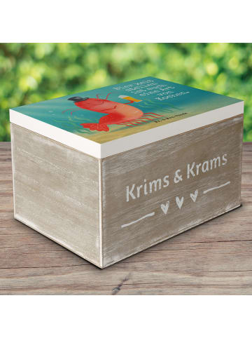 Mr. & Mrs. Panda Holzkiste Hummer Weizen Design mit Spruch in Weiß