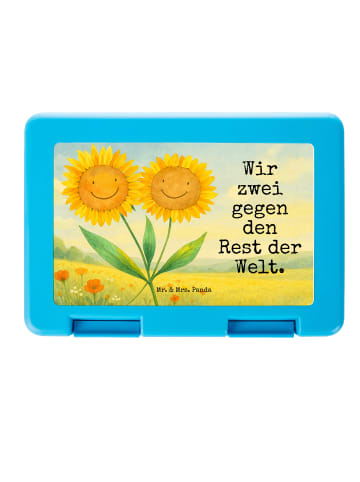 Mr. & Mrs. Panda Brotbox Blume Sonnenblume Design mit Spruch in Weiß