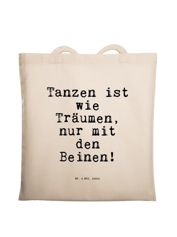 Mr. & Mrs. Panda Tragetasche Tanzen ist wie Träumen,... mit Spruch in Creme