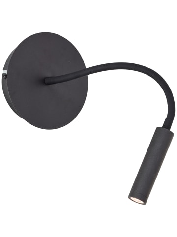 Brilliant Jutta LED Wandspot mit Flexarm und Schalter sand schwarz Metall/Kunsts
