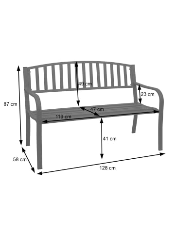 MCW Gartenbank F43 2-Sitzer, Grau