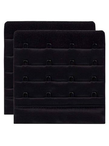 Skin Wrap BH-Verlängerung in 4 Haken (7.6 cm breit) Schwarz