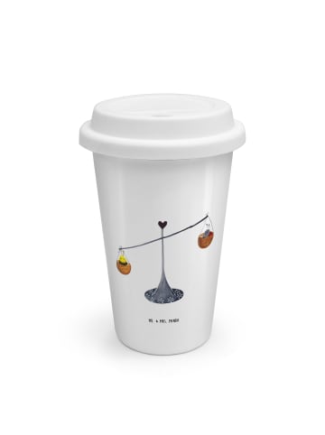 Mr. & Mrs. Panda Thermobecher Sternzeichen Waage ohne Spruch in Weiß