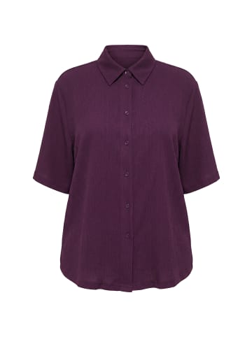 Ulla Popken Hemdbluse in dunkle pflaume