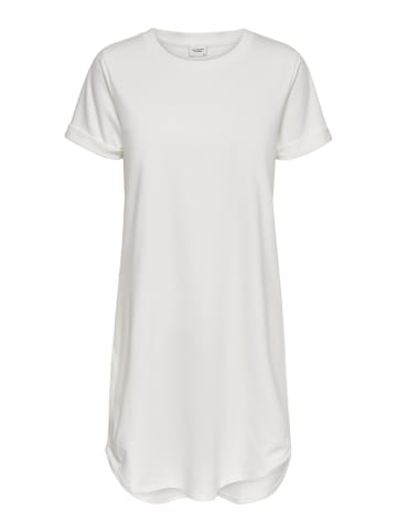 JACQUELINE de YONG Lockeres Kleid Shirtkleid JDYIVY Rundhals Midi Dress Tunika in Weiß