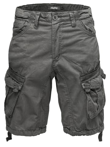 Humy Chino Bermuda Shorts mit Cargo Taschen Details A&S in Dunkelgrau